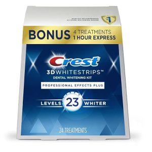 Teeth whitening strips. Promises to whiten teeth in 1hr